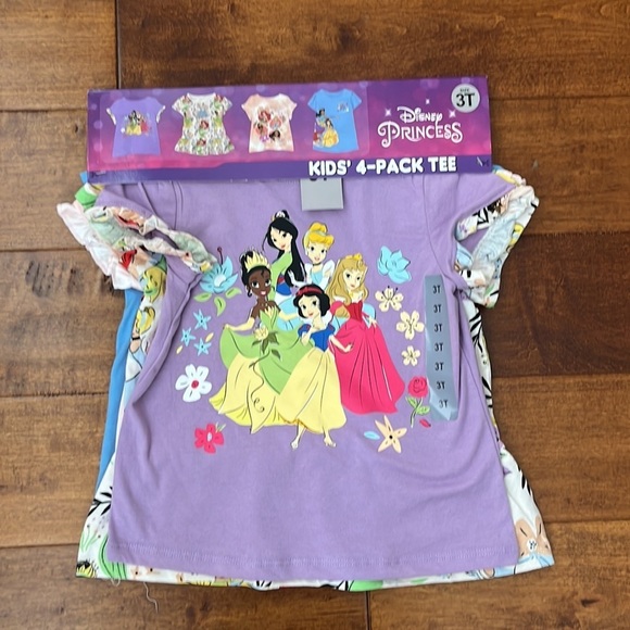 Disney Princess 4 Pack Tee Size 3T - Picture 2 of 5